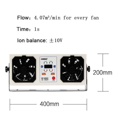 Ion Balance Under 10V Overhead ESD Air Ionizer 2 Fan